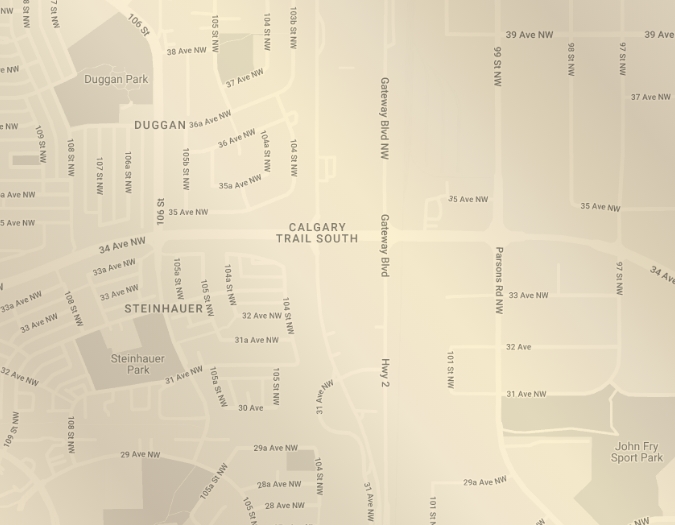 Map showing location of Royal Wellness Centre in Edmonton